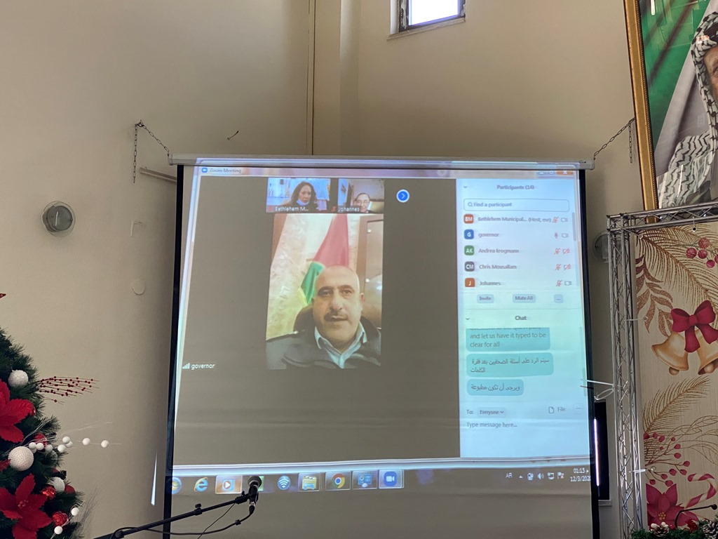 خلال المؤتمر الصحفي السنوي التقليدي:  رئيس بلدية بيت لحم يطلق رسالة الميلاد " الميلاد نور وحياة"