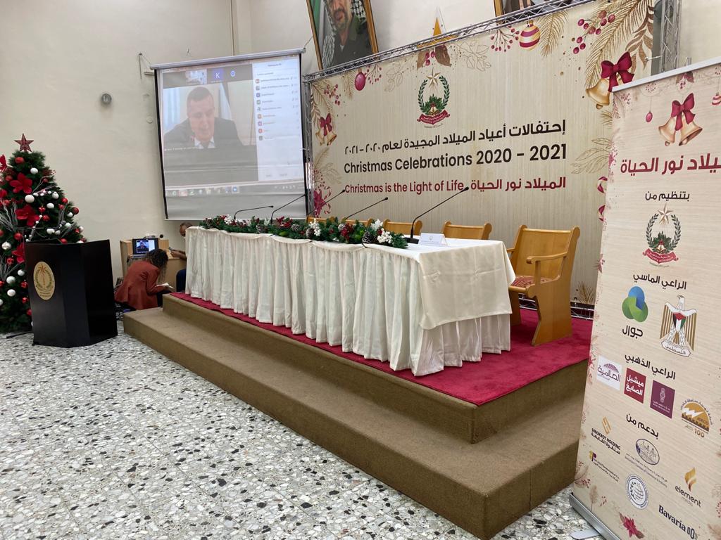 خلال المؤتمر الصحفي السنوي التقليدي:  رئيس بلدية بيت لحم يطلق رسالة الميلاد " الميلاد نور وحياة"