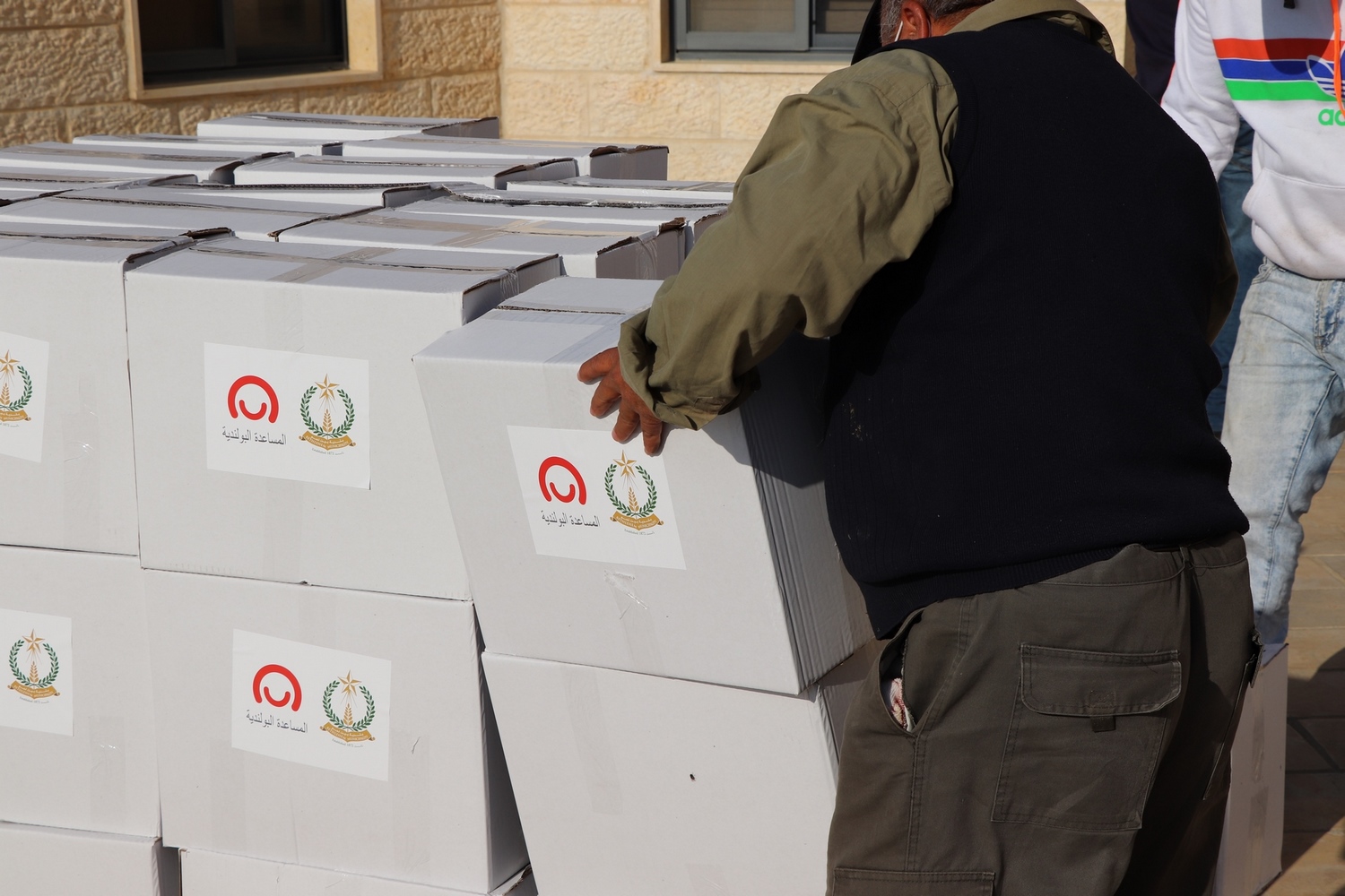 The Representative office of Poland in Palestine distributed food packages to families affected by COVID-19 pandemic