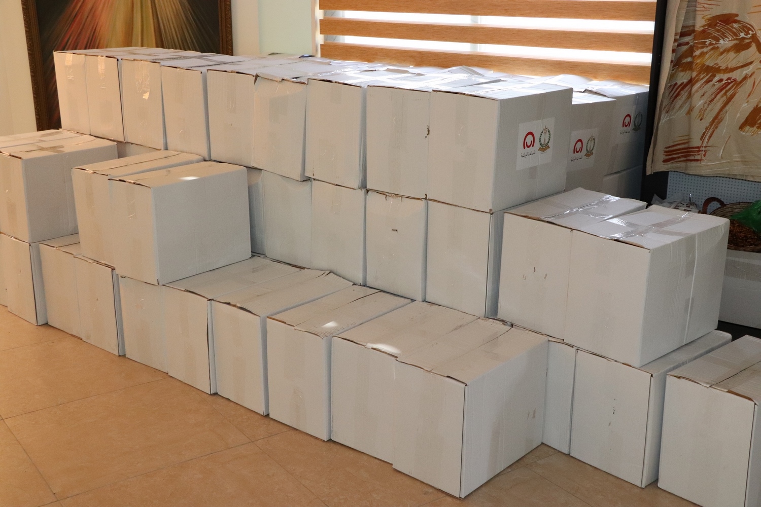 The Representative office of Poland in Palestine distributed food packages to families affected by COVID-19 pandemic