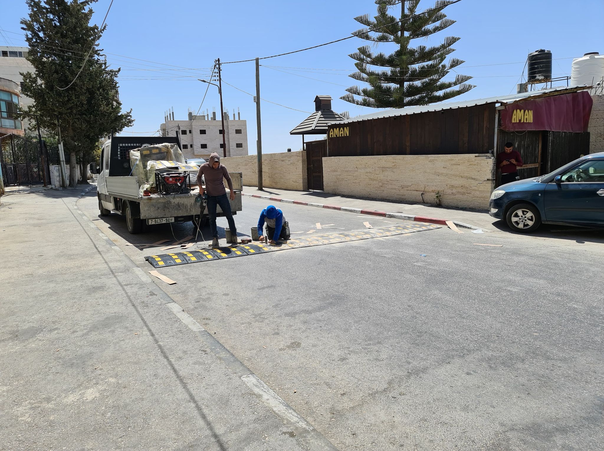 قسم الأشغال في بلدية بيت لحم يتابع بعض الأعمال في المدينة