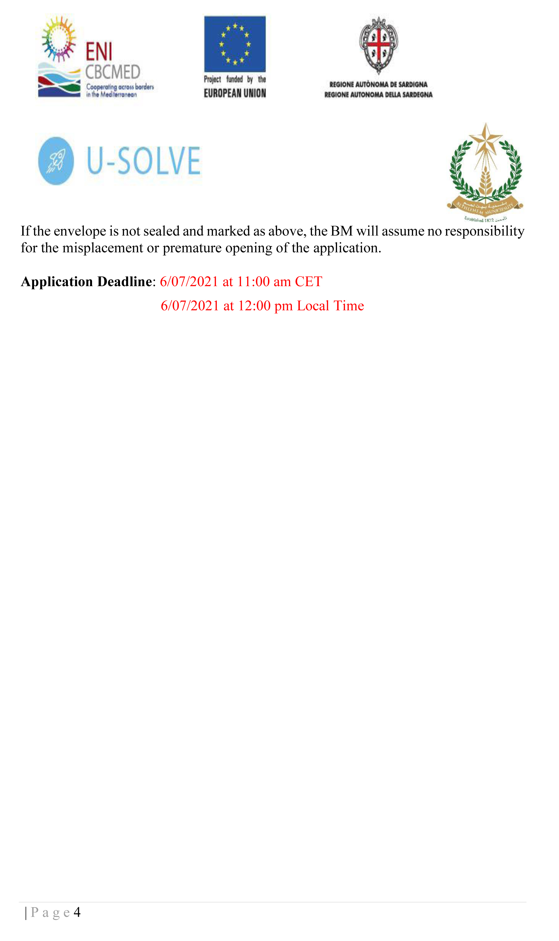 اعلان صادر عن بلدية بيت لحم: مطلوب شركة تدقيق حسابات خارجية