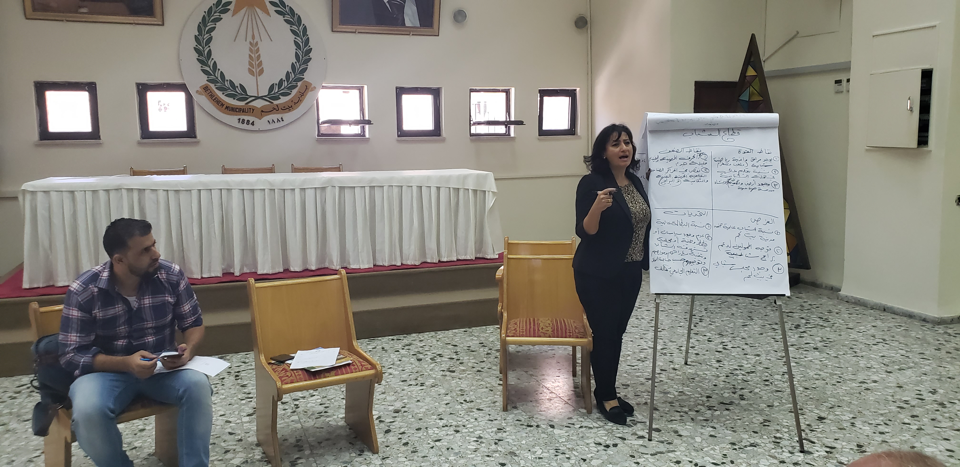 لقاءات بلدية بيت لحم بالتعاون مع مؤسسة أوراد لتشخيص مجال التنمية الإجتماعية