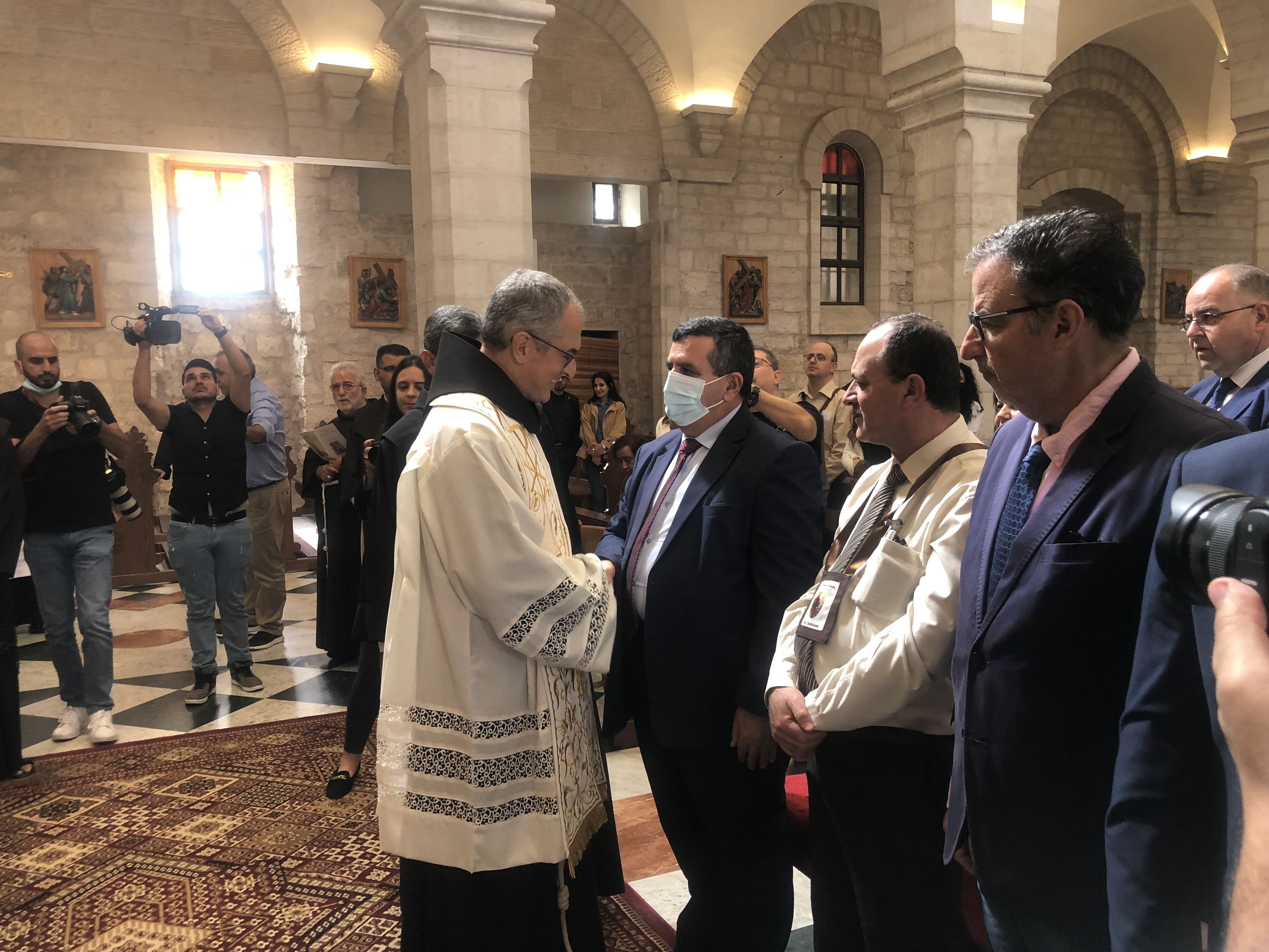 استقبال رئيس عام الرهبنة الفرنسيسكانية في العالم قدس الأب ماسيمو فوزارلي 