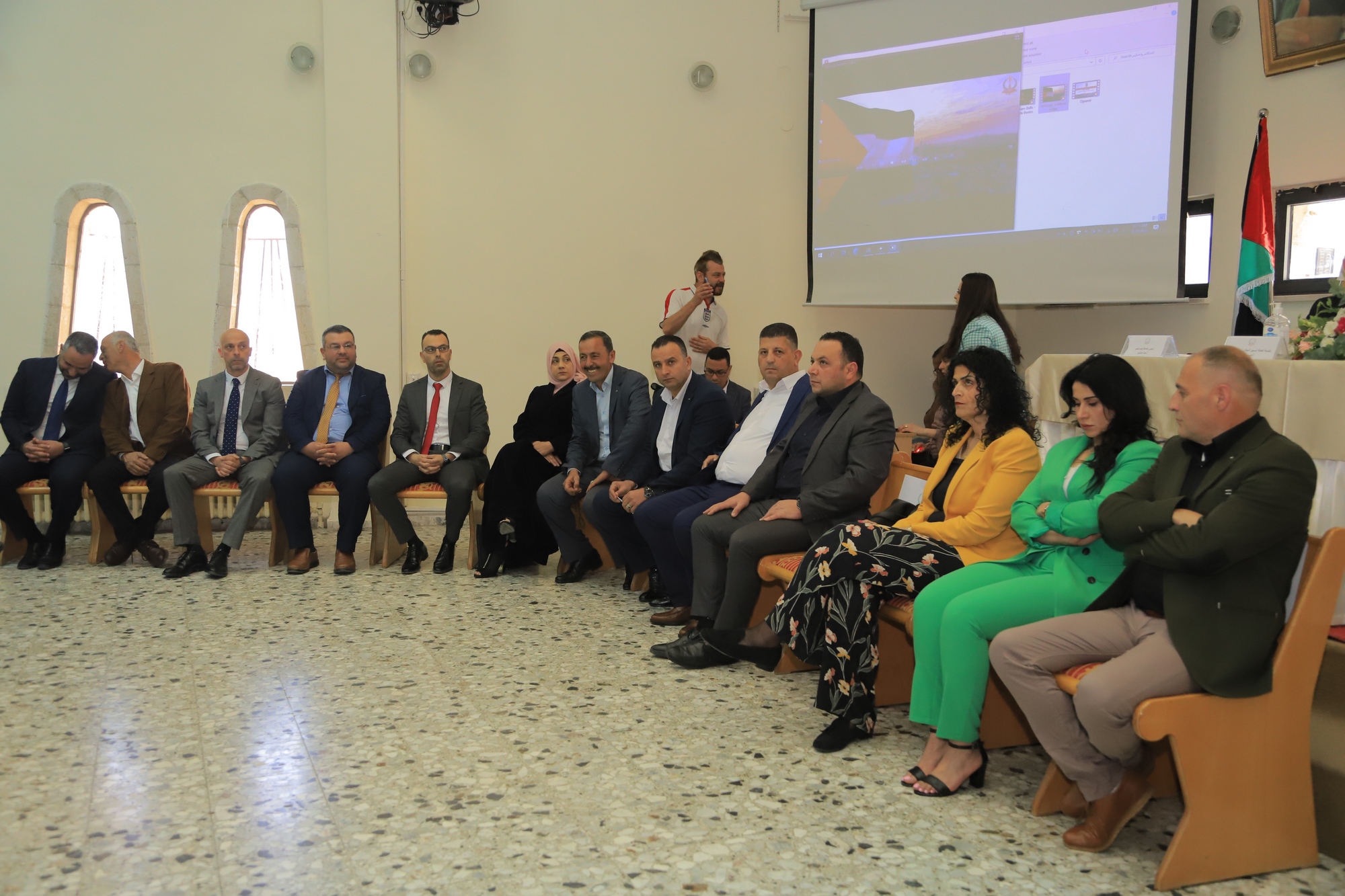 مراسم حفل تسليم وإستلام مجلس بلدية بيت لحم في دار البلدية وسط حضور مجتمعي كبير