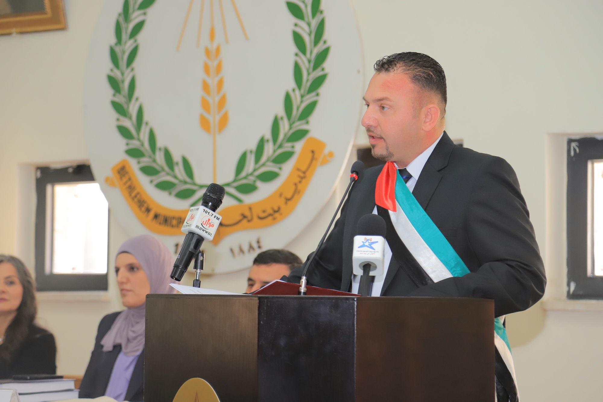 Bethlehem Municipal Council Handover Ceremony at the Town Hall amid a large community presence