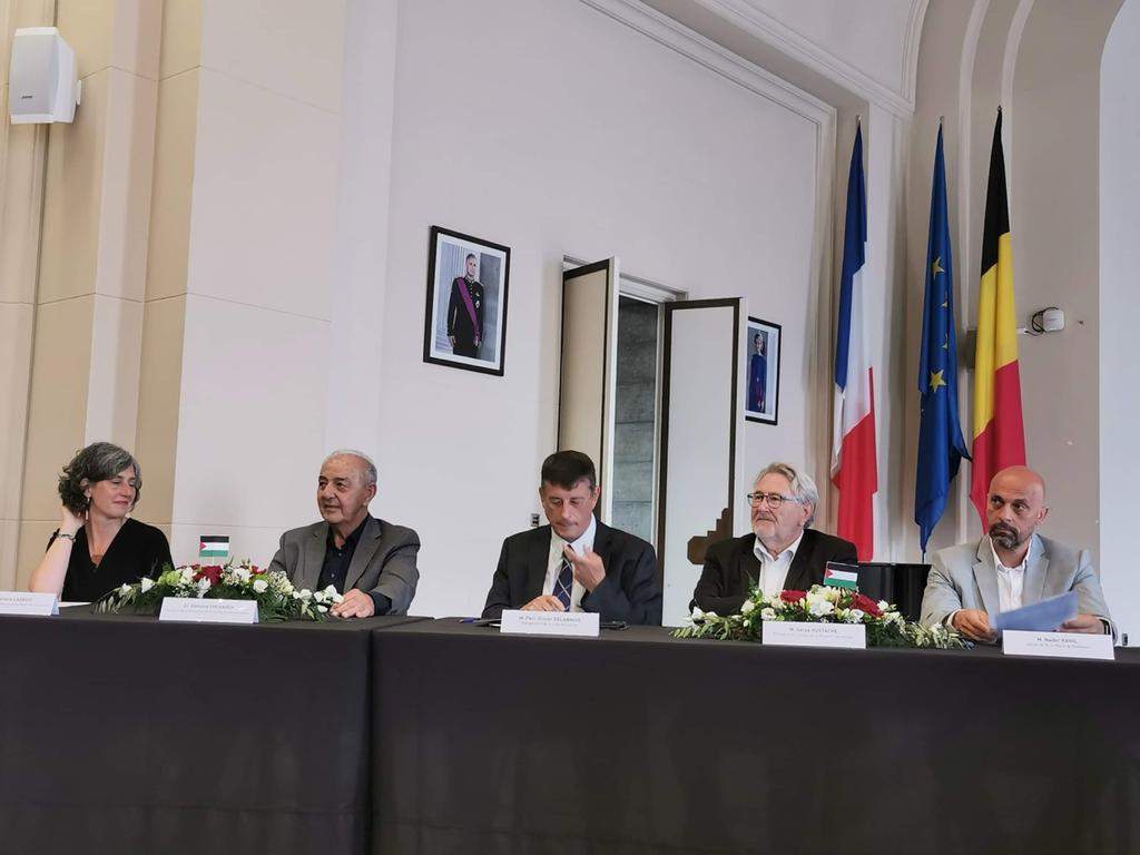 بمناسبة مرور (10) سنوات على إتفاقية التوأمة بين بيت لحم وتورنيه البلجيكية:  البلديتان تجددان اتفاقية التوأمة