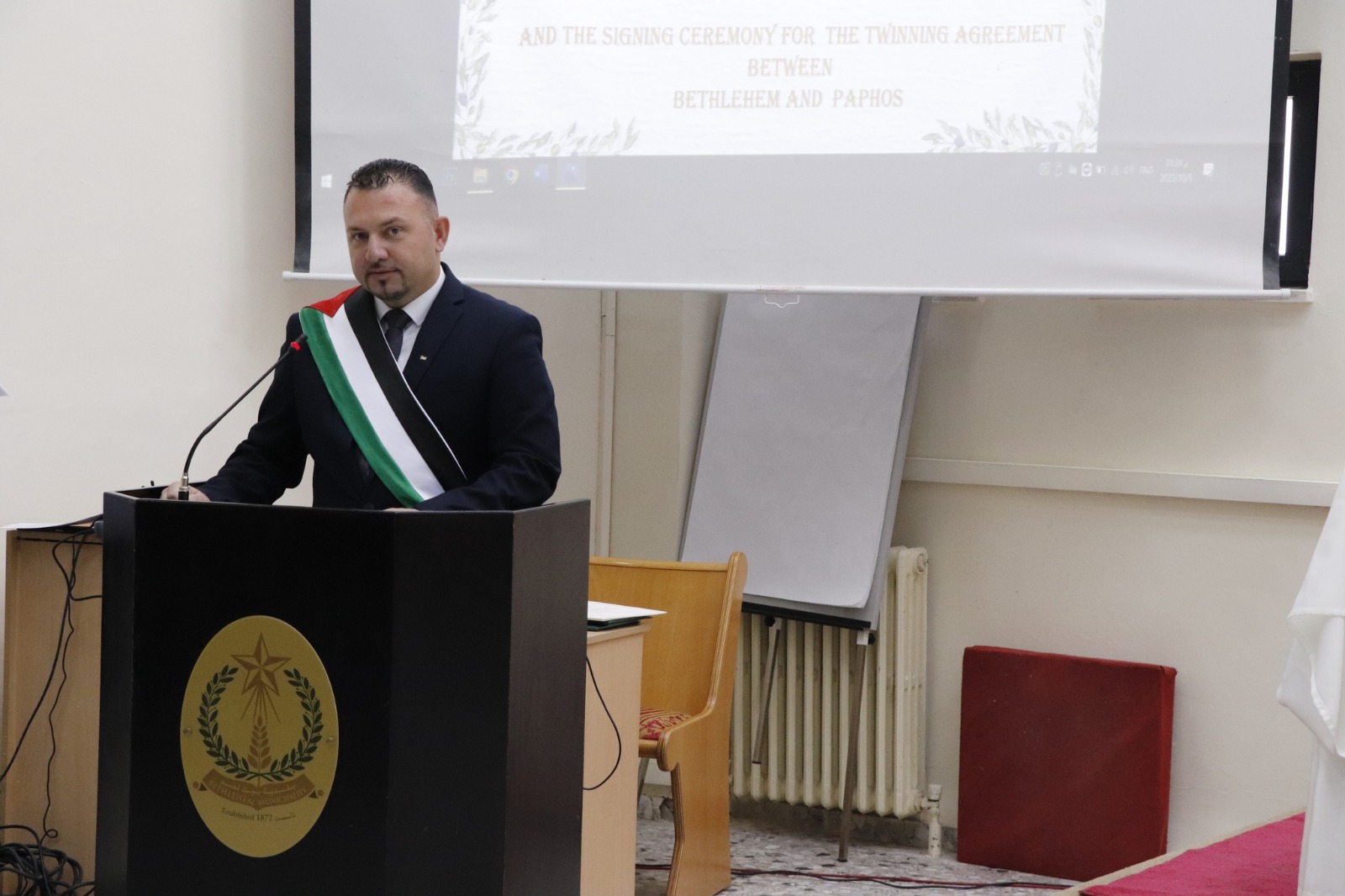 بلدية بيت لحم تحتفل بتوقيع اتفاقية توأمة مع مدينة بافوس القبرصية