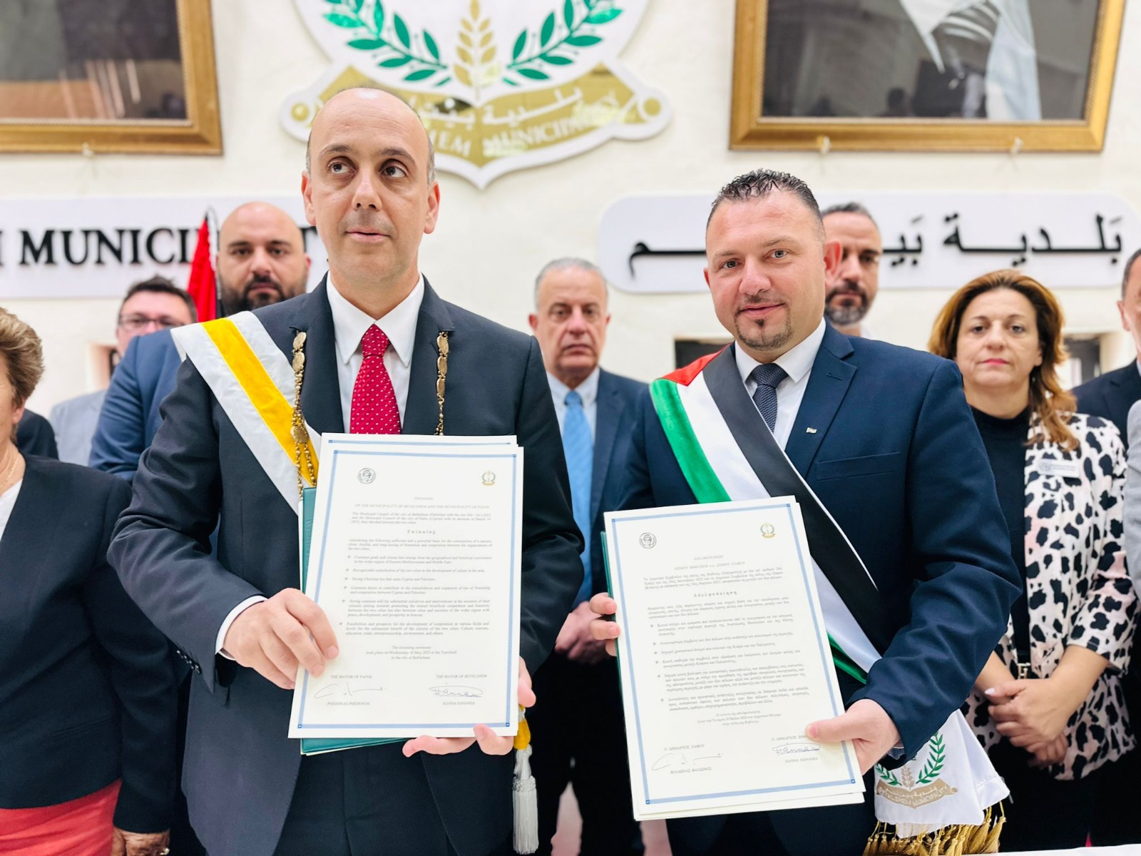 بلدية بيت لحم تحتفل بتوقيع اتفاقية توأمة مع مدينة بافوس القبرصية