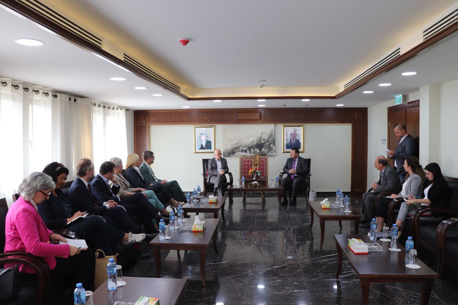 رئيس بلدية بيت لحم حنانيا يستقبل رئيس المجلس الاتحادي لجمهورية ألمانيا الاتحادية (البوندسترات)