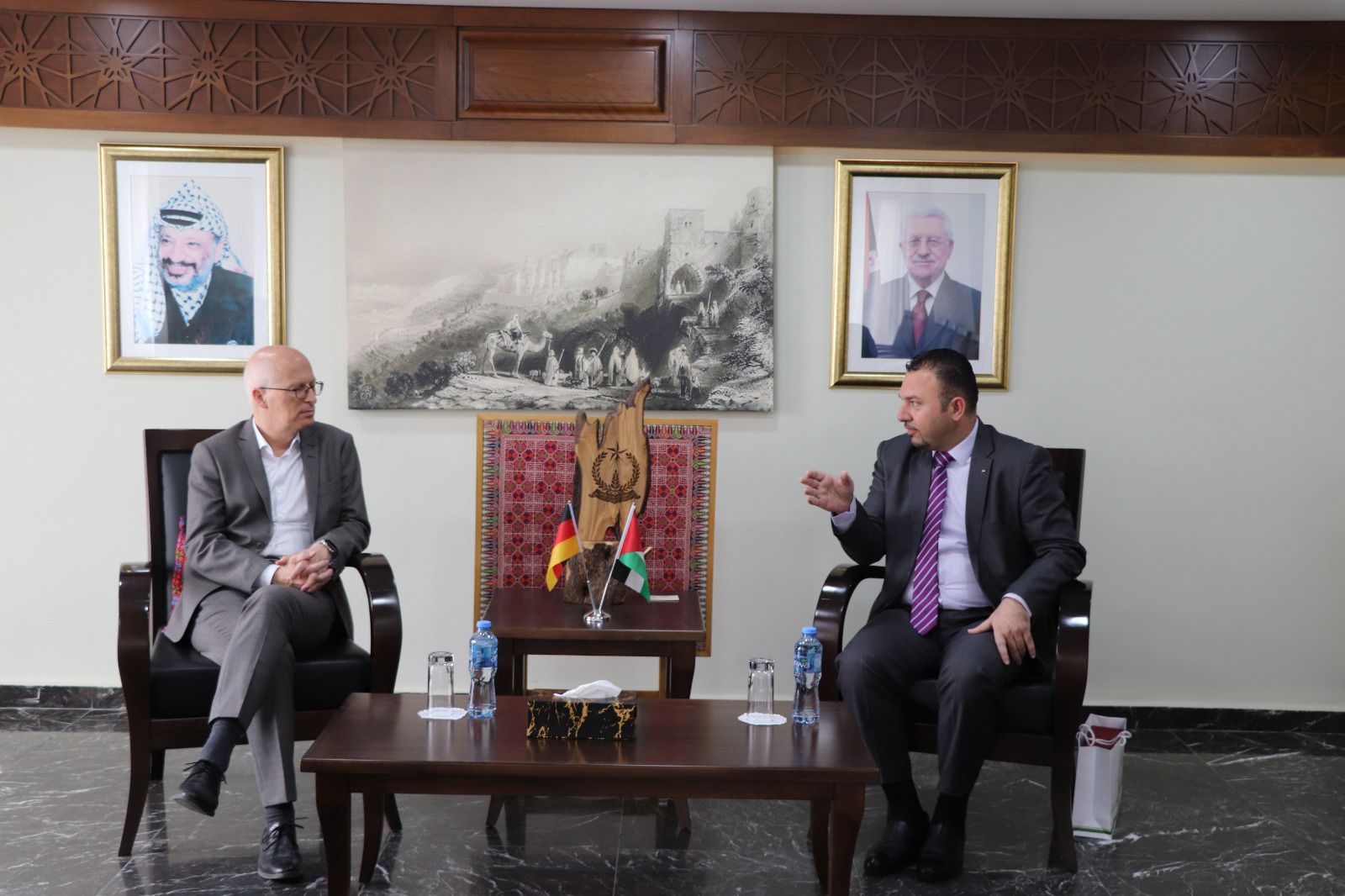 رئيس بلدية بيت لحم حنانيا يستقبل رئيس المجلس الاتحادي لجمهورية ألمانيا الاتحادية (البوندسترات)