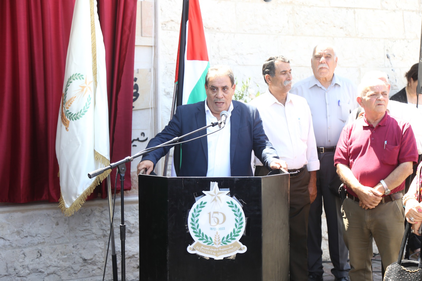 بلدية بيت لحم تحتفل بتدشين جدارية "شهيدة عين الحقيقة وصوت الشعب إبنة بيت لحم شرين أبو عاقلة وشهداء الصحافة الفلسطينية"