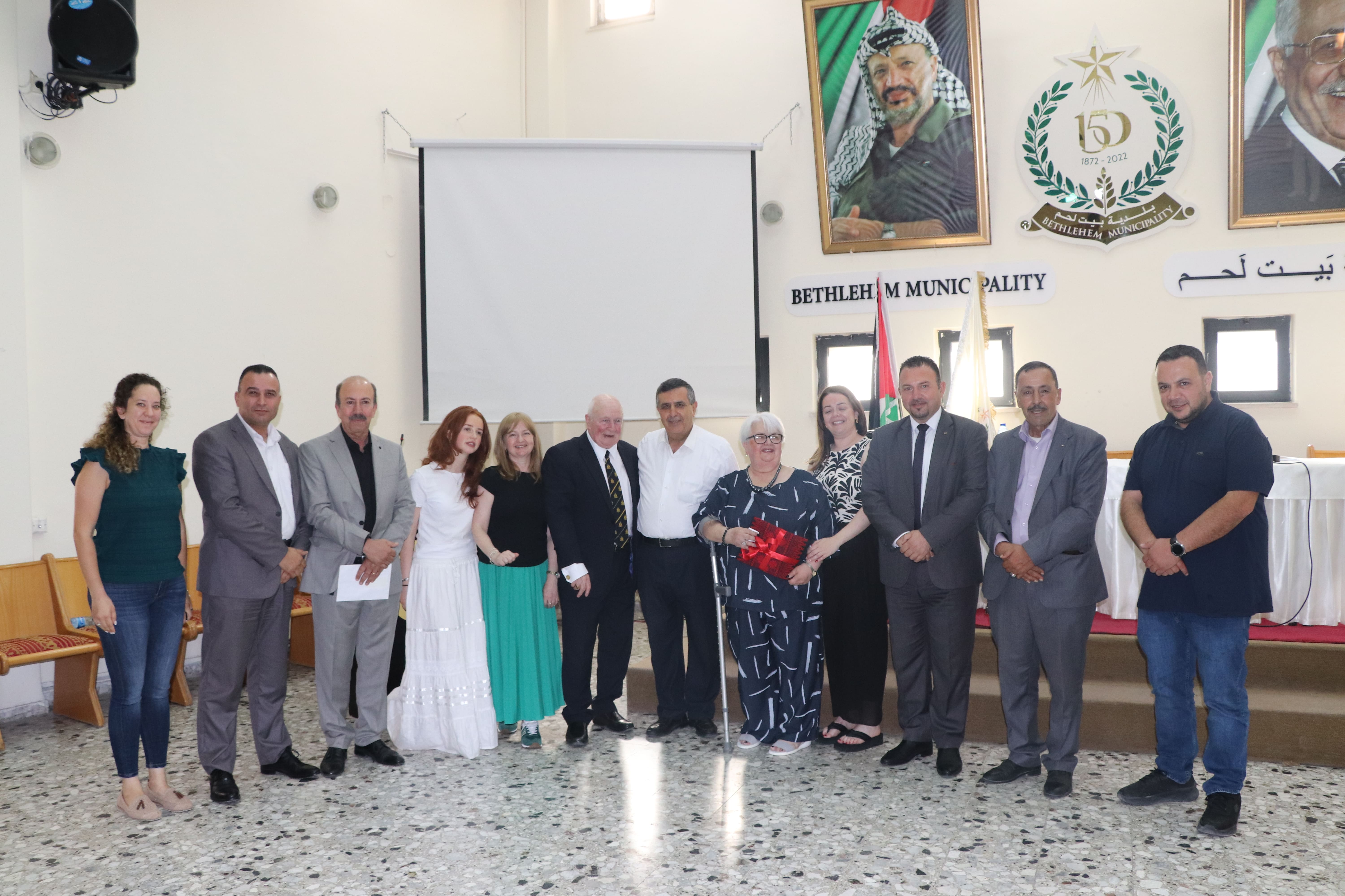 بلدية بيت لحم تنظم حفلاً على شرف رئيس بلدية غلاسكو السابق أليكس موسين والوفد الإسكتلندي المرافق له