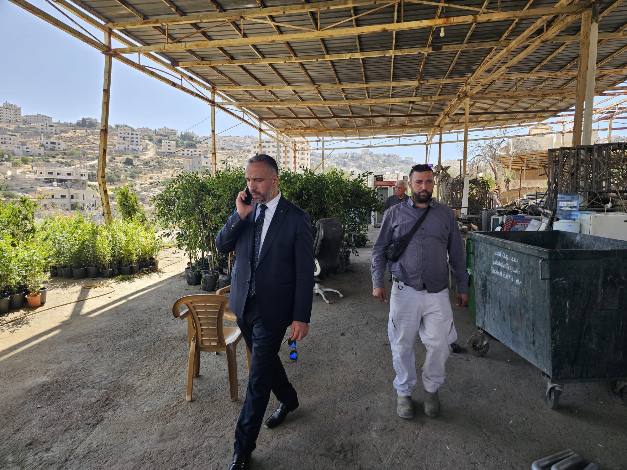 رئيس بلدية بيت لحم يبحث سبل التعاون المشترك مع مدير الوكالة الإيطالية للتعاون الإنمائي