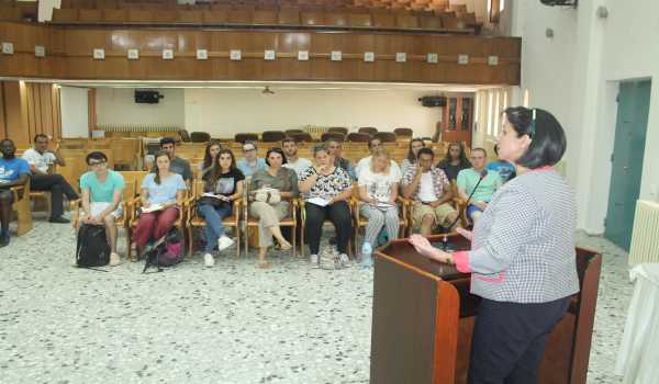 جانب من زيارة وفد مخيم التضامن الدولي مع الشعب الفلسطيني إلى بلدية بيت لحم