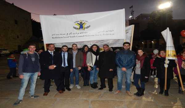  المجلس  الشبابي في بيت لحم يشارك في تنظيم مهرجان "رحلة سلام الى بيت لحم"