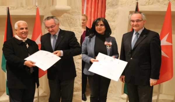 منظمة مالطا ذات السيادة تمنح وسامها لمحافظ محافظة بيت لحم ورئيسة بلدية بيت لحم  في حفل نُظم في مستشفى العائلة المقدسة 