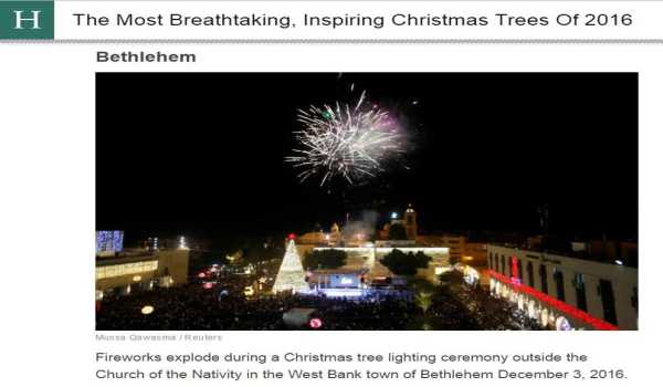 هذا العام أيضا  شجرة بيت لحم على قائمة أكثر الأشجار إلهاما وتميزاً حول العالم