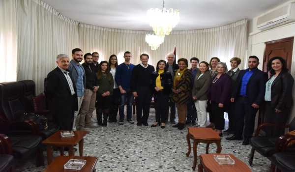 رئيسة بلدية بيت لحم تستقبل رئيس بلدية دورماغن ووفد مؤسسة مجتمعات عالمية 