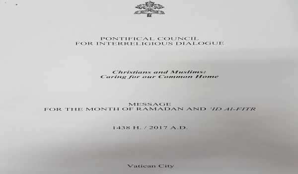 Message for the Month of Ramadan and ID Al-Fitr - Pontifical Council for Interreligious Dialogue