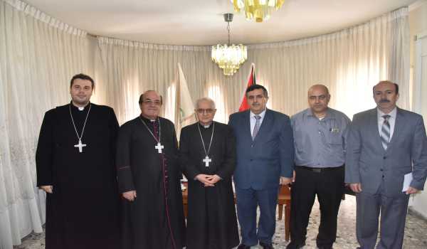 سلمان يستقبل المطران بطرس ملكي والمطران ثيوفانيس والمونسنيور منصور متوكا