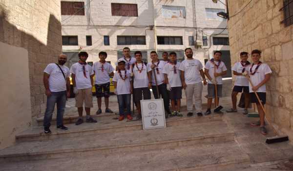 حملة تطوعية لتنظيف الأماكن السياحية والأثرية في بيت لحم تحت عنوان  (معا من أجل مدينة نظيفة وحضارية) 