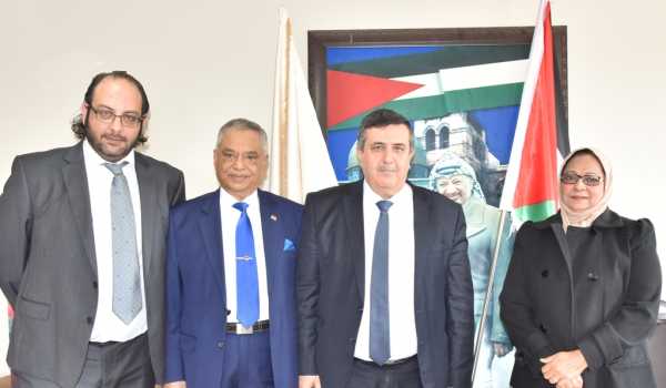 Ambassador Azad Dhomun, one of the architects of the rapprochement of the last few years between Mauritius and Palestine, pays a courtesy visit to Adv. Anton Salman, Mayor of Bethlehem