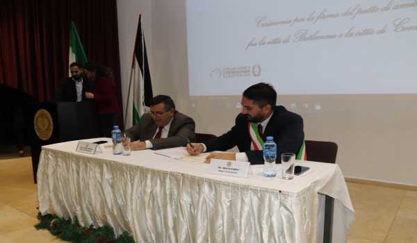 اتفاقية صداقة جديدة بين بلديتي بيت لحم وكوماكيو الإيطالية