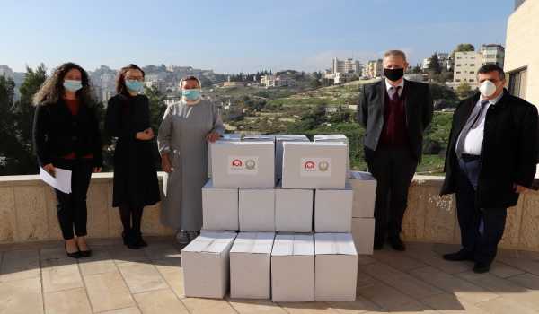 The Representative office of Poland in Palestine distributed food packages to families affected by COVID-19 pandemic